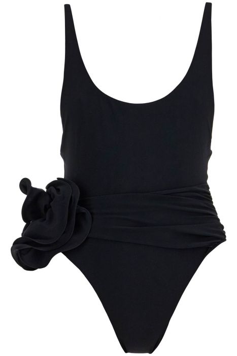magda butrym one-piece swimsuit with applied flower