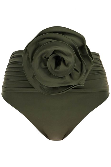 magda butrym slip bikini a vita alta con clip a fiore