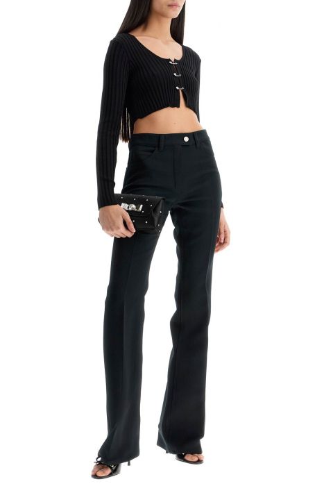 versace 'cropped safety pin cardigan