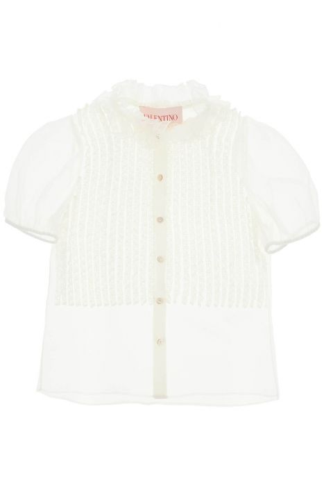 valentino garavani short-sleeved chiffon blouse