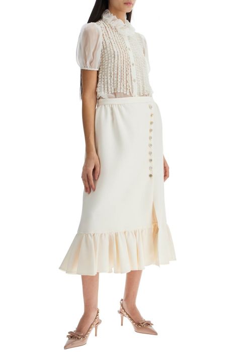 valentino garavani short-sleeved chiffon blouse
