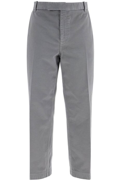 thom browne medium grey cotton chino utility pants
