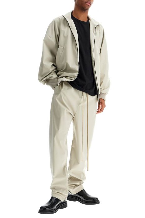 fear of god wide leg nylon track pants in cement