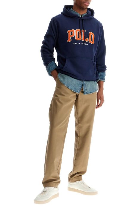 polo ralph lauren camicia western in cotone blu con due tasche
