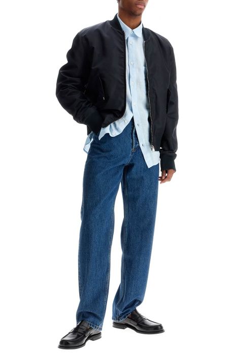 a.p.c. organic cotton indigo blue wide leg jeans