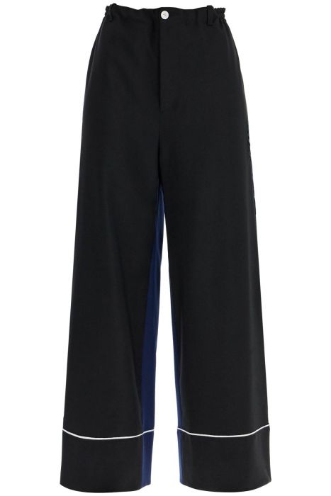 marni elegant black virgin wool trousers
