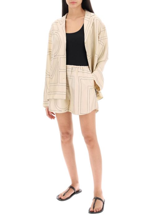 toteme monogram silk pajama top