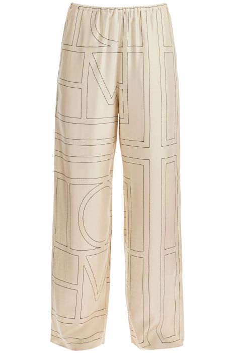 toteme monogram silk pajama pants