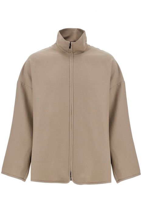 fear of god dusty beige wool jacket with high collar