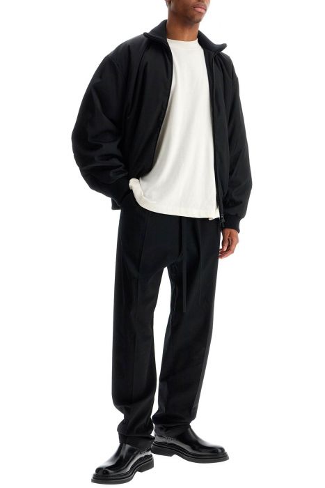 fear of god black nylon bomber with high collar