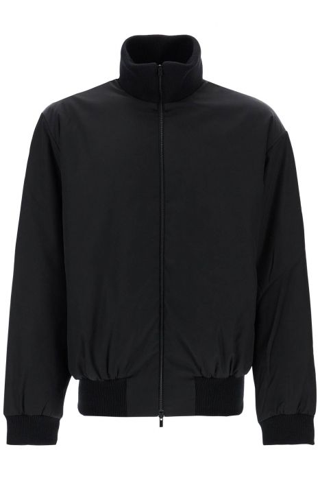 fear of god black nylon bomber with high collar