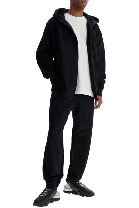 y-3 maglietta in cotone bianco con scollo ampio