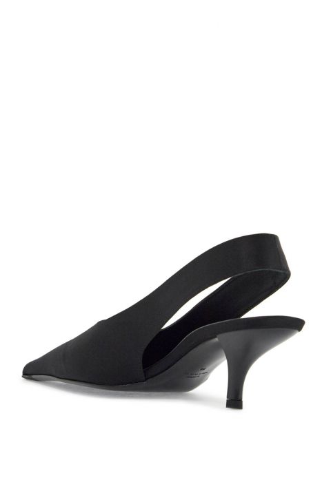 toteme black satin slingbacks with stiletto heel