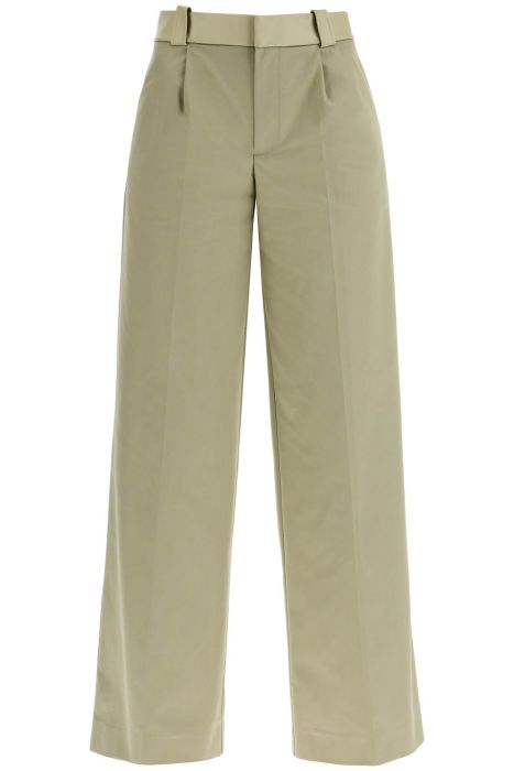 christopher esber wide leg green linseed cotton trousers