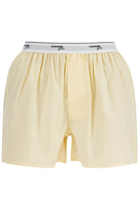 homme girls high-waisted pale yellow cotton boxer
