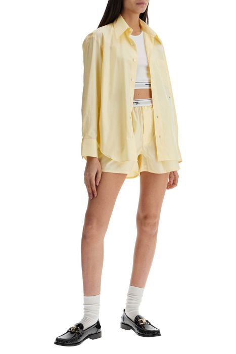 homme girls high-waisted pale yellow cotton boxer