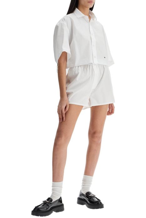 homme girls men's high-waisted white cotton boxer