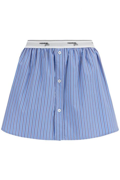 homme girls blue striped mini skirt