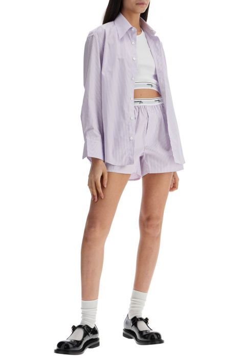 homme girls camicia donna cotone viola rigata