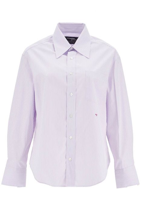 homme girls purple striped cotton women's shirt