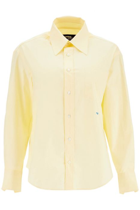 homme girls pale yellow cotton 70's style women's shirt