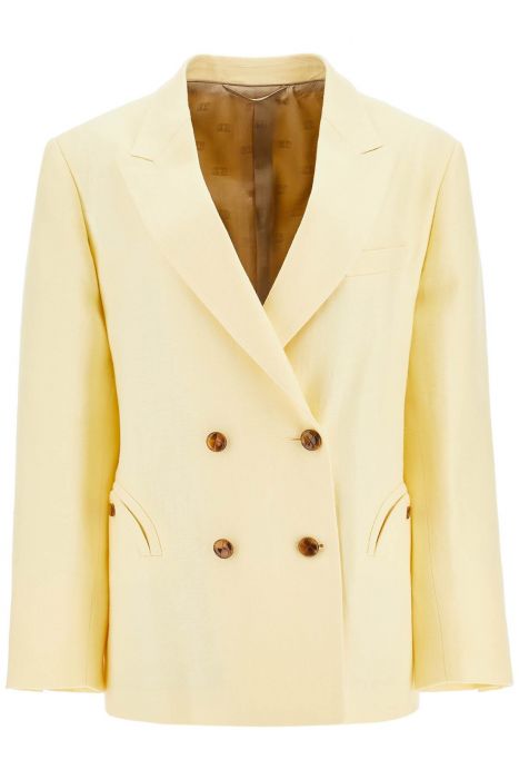 blaze milano blazer in lino giallo chiaro oversize