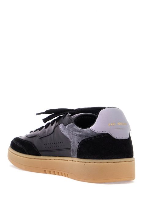 axel arigato black low sneakers in eco-friendly leather and suede with beige sole