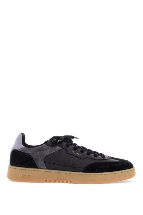 axel arigato black low sneakers in eco-friendly leather and suede with beige sole
