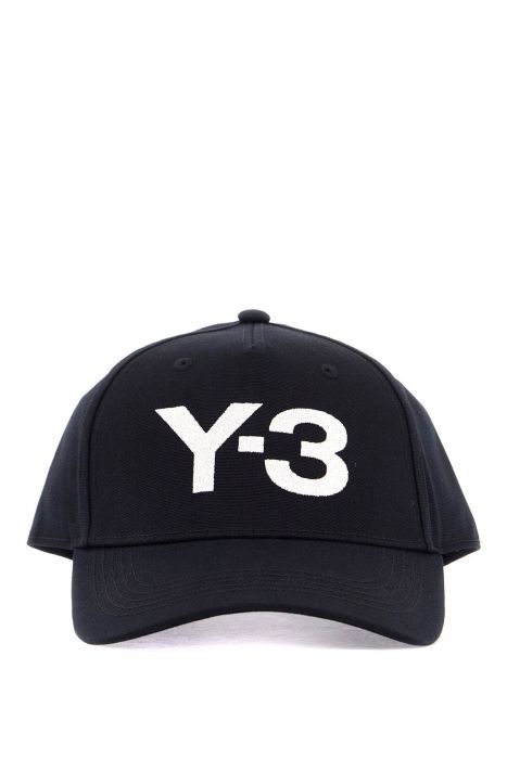 y-3 black cotton 6-panel cap