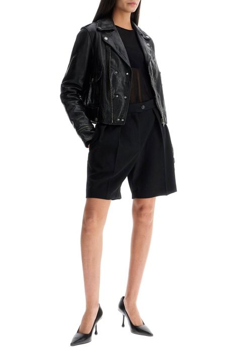 golden goose black viscose sweater with small metallic applications