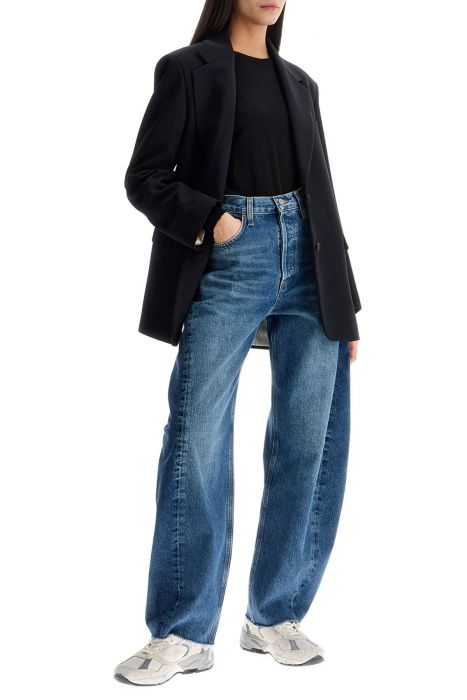 golden goose maglione in lana merino nero con applicazioni dorate da donna