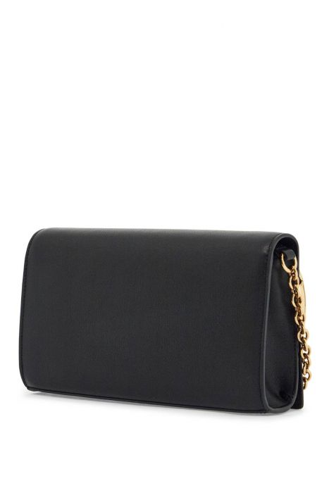 chloe' black leather bag with chain shoulder strap