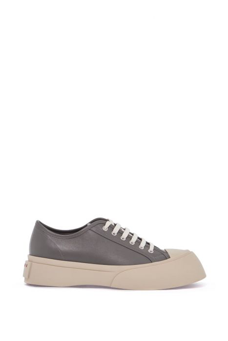 marni elegant gray calfskin men's sneakers