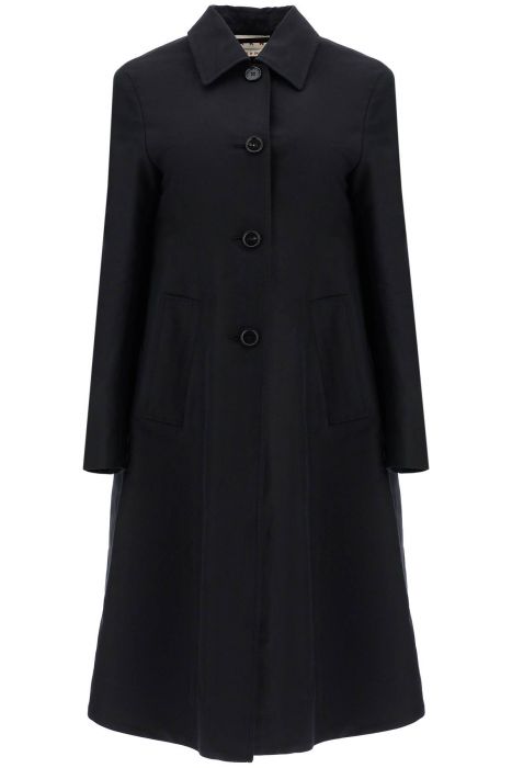 marni minimalist black cotton raincoat for women