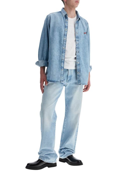 diesel canotta bianca in cotone con scollo ampio