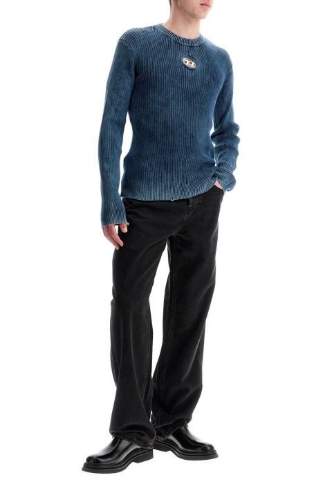diesel d-macro black wide leg jeans