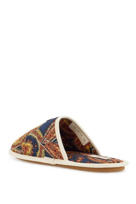 valentino garavani multicolor floral cotton slide slippers for home and short outings