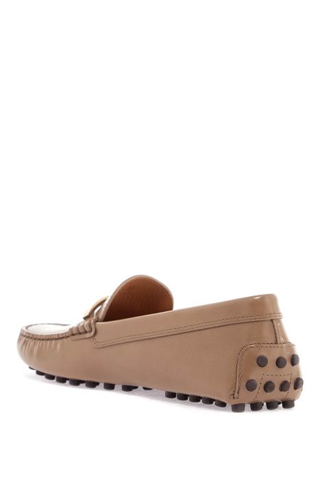 tod's cappuccino leather driving moccasin