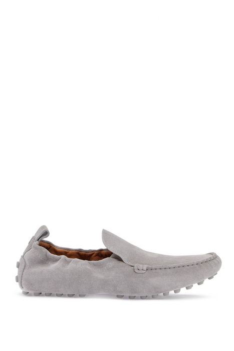 tod's mocassino donna in pelle di vitello grigio chiaro gommino