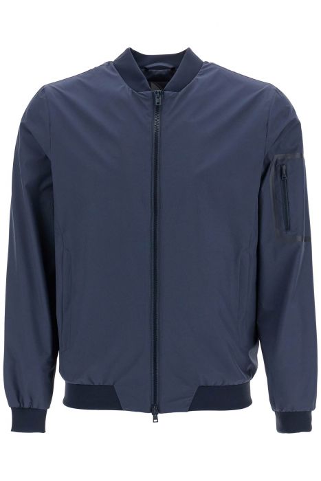 herno bomber in poliestere blu scuro con gore windstopper impermeabile