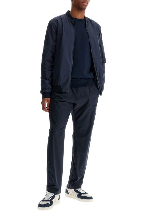 herno bomber in poliestere blu scuro con gore windstopper impermeabile