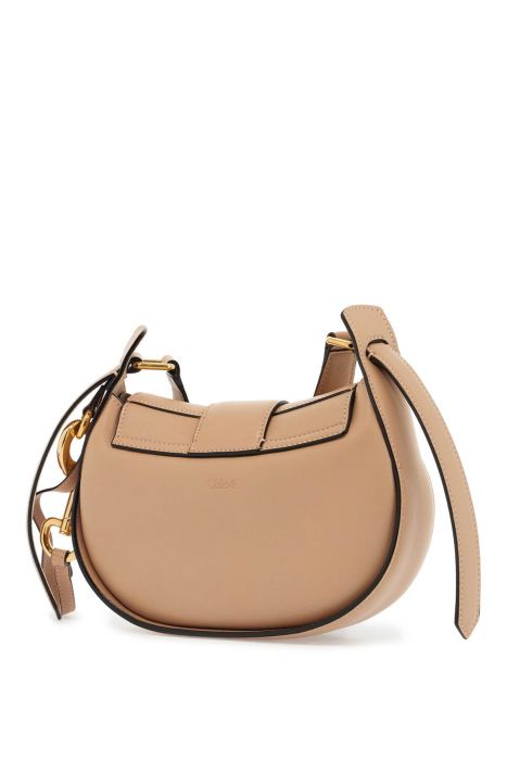 chloe' borsa in pelle di vitello floral grey con tracolla regolabile