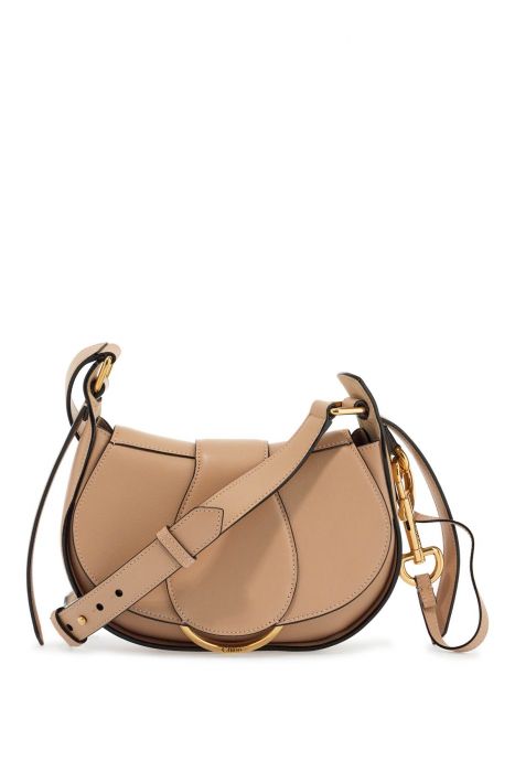 chloe' borsa in pelle di vitello floral grey con tracolla regolabile
