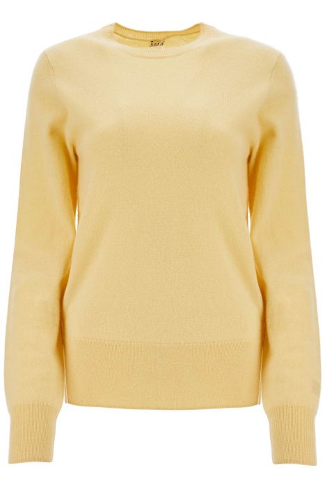 toteme soft yellow cashmere sweater crew neck