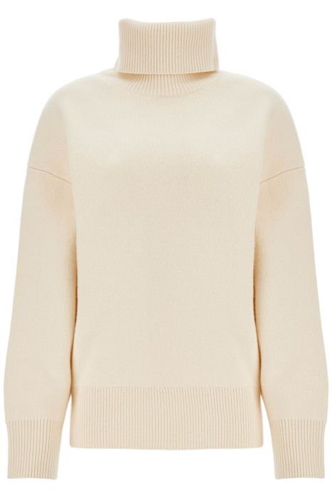 toteme white snow wool and cashmere turtleneck for women