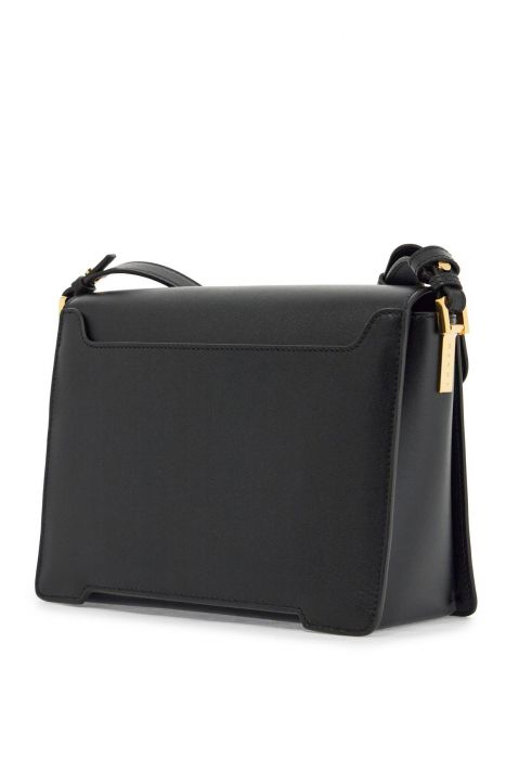 marni black calfskin shopping bag with distinctive closure
