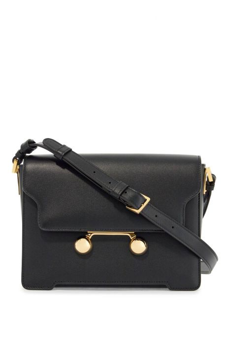 marni black calfskin shopping bag with distinctive closure