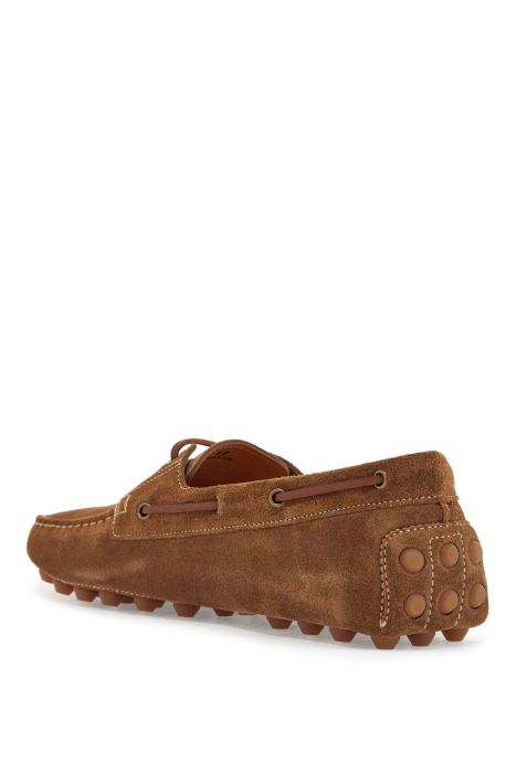 tod's mocassino gommino in pelle di vitello noce chiaro made in italy