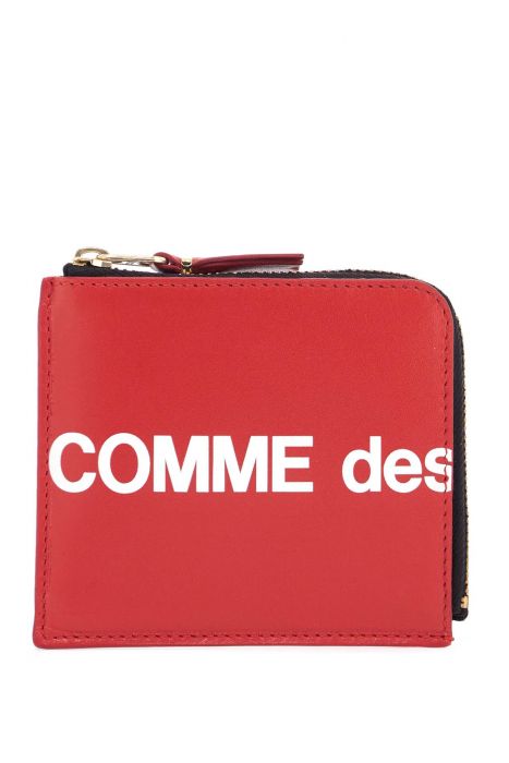 comme des garcons wallet large red logo wallet