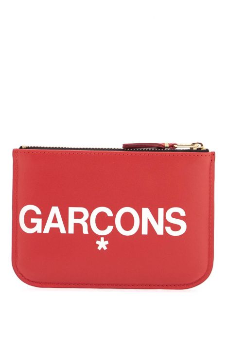comme des garcons wallet unisex red minimalist leather wallet